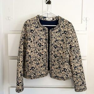 Isabel Marant Etoile Hustin Printed Quilt Jacket with Stud Trim